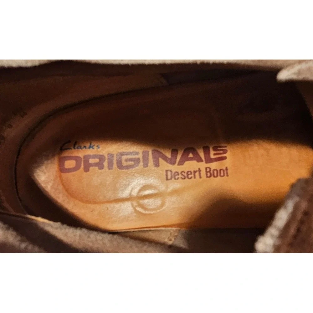 Clarks Originals Desert Boot‎ Mens Taupe Suede Leather Chukka Crepe Sole 9